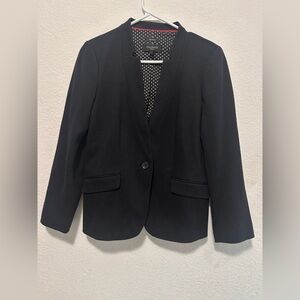 Talbots Petites‎ Aberdeen Black Blazer Jacket Size 8P Women's